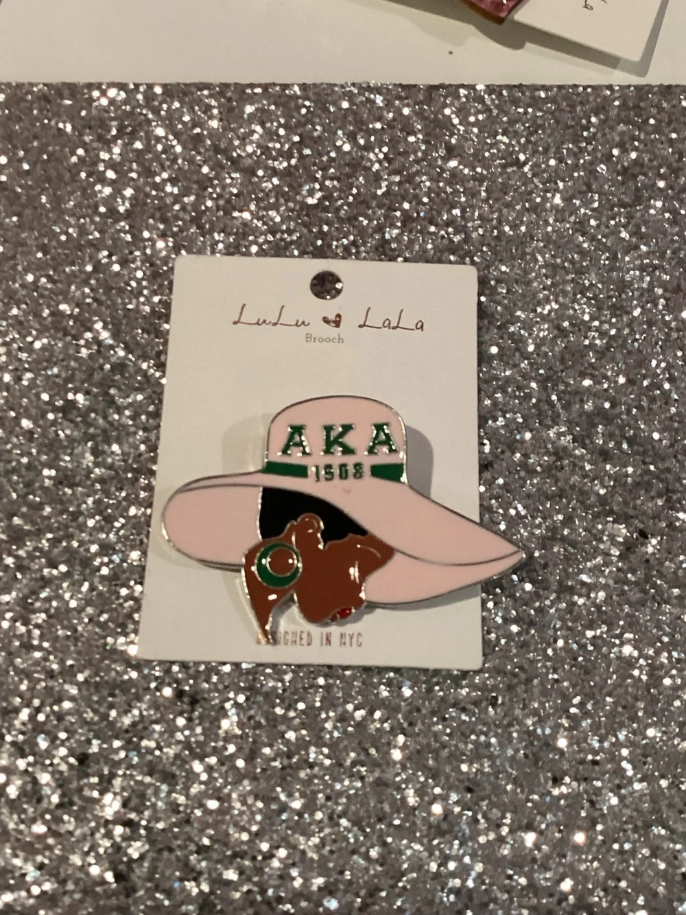 Pink AKA Hat Enamel Brooch by LuLu LaLa